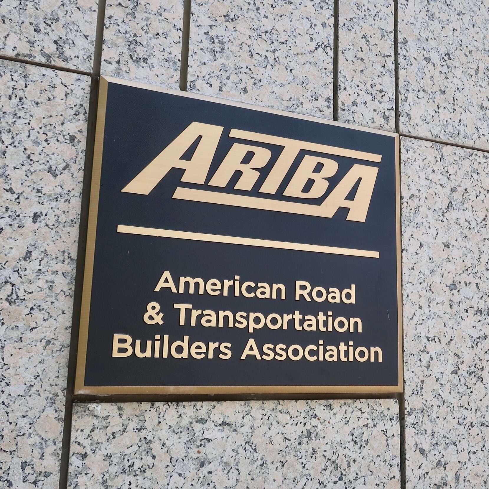 ARTBA sign in building wall