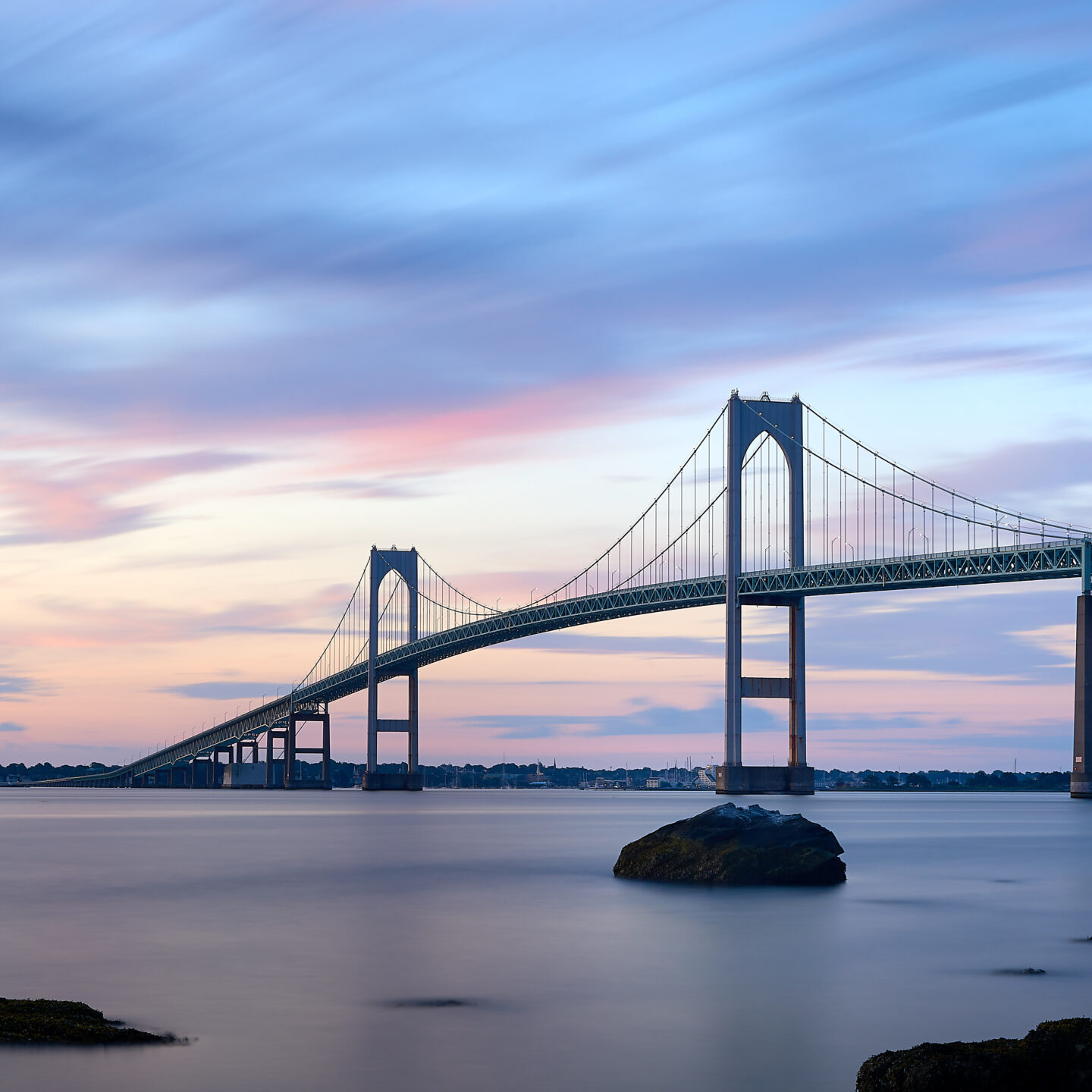 Claiborne,Pell,Newport,Bridge,At,Sunrise